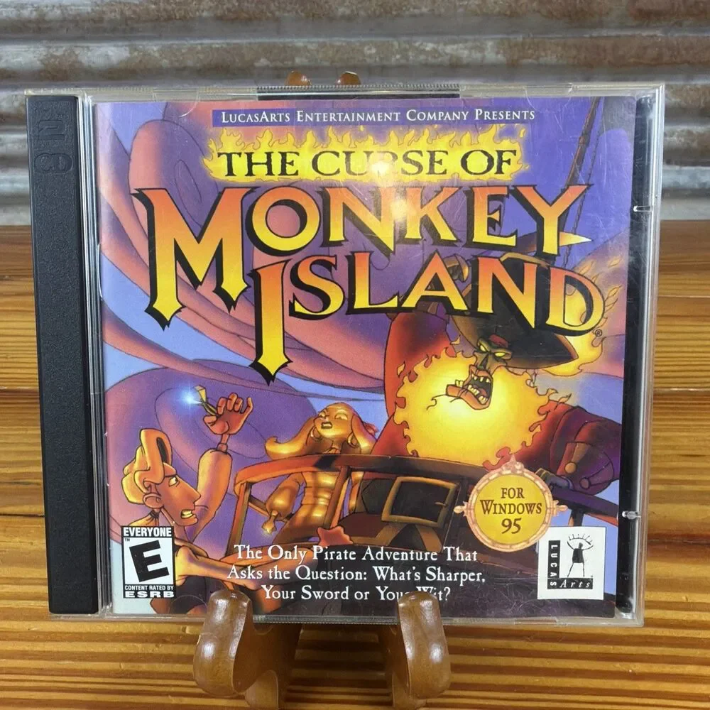 VINTAGE The Curse Of Monkey Island Lucas Arts PC CD-ROM 1997 Pirates MINTY!